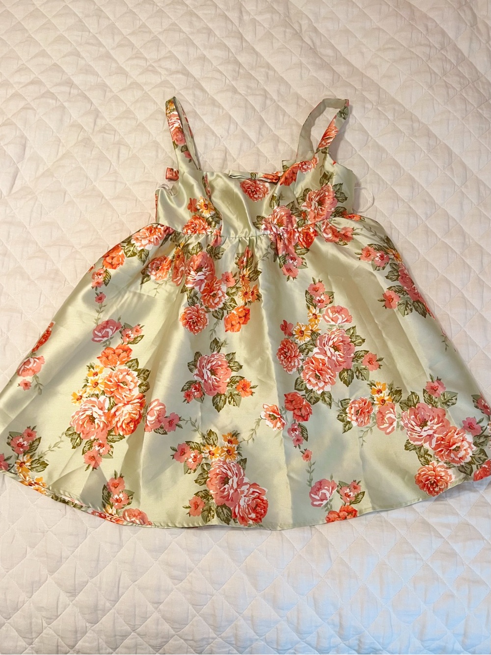 Lulu's Light Sage Floral Spaghetti-Strap Dress